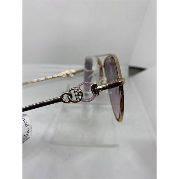 Guess GF0344 28U Aviator Pilot Sunglasses Rose Gold Lavender Lens 56-17-135 *2 - Picture 5 of 7
